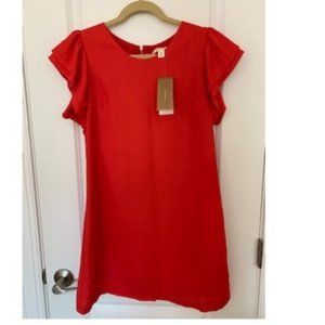 Miami Shift Dress with Ruffled Short Sleeves